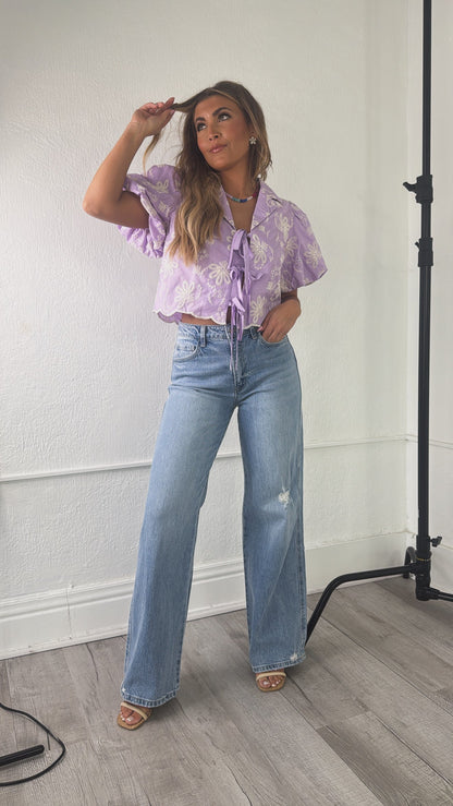 Knix High Rise Wide Leg Jean, VERVET