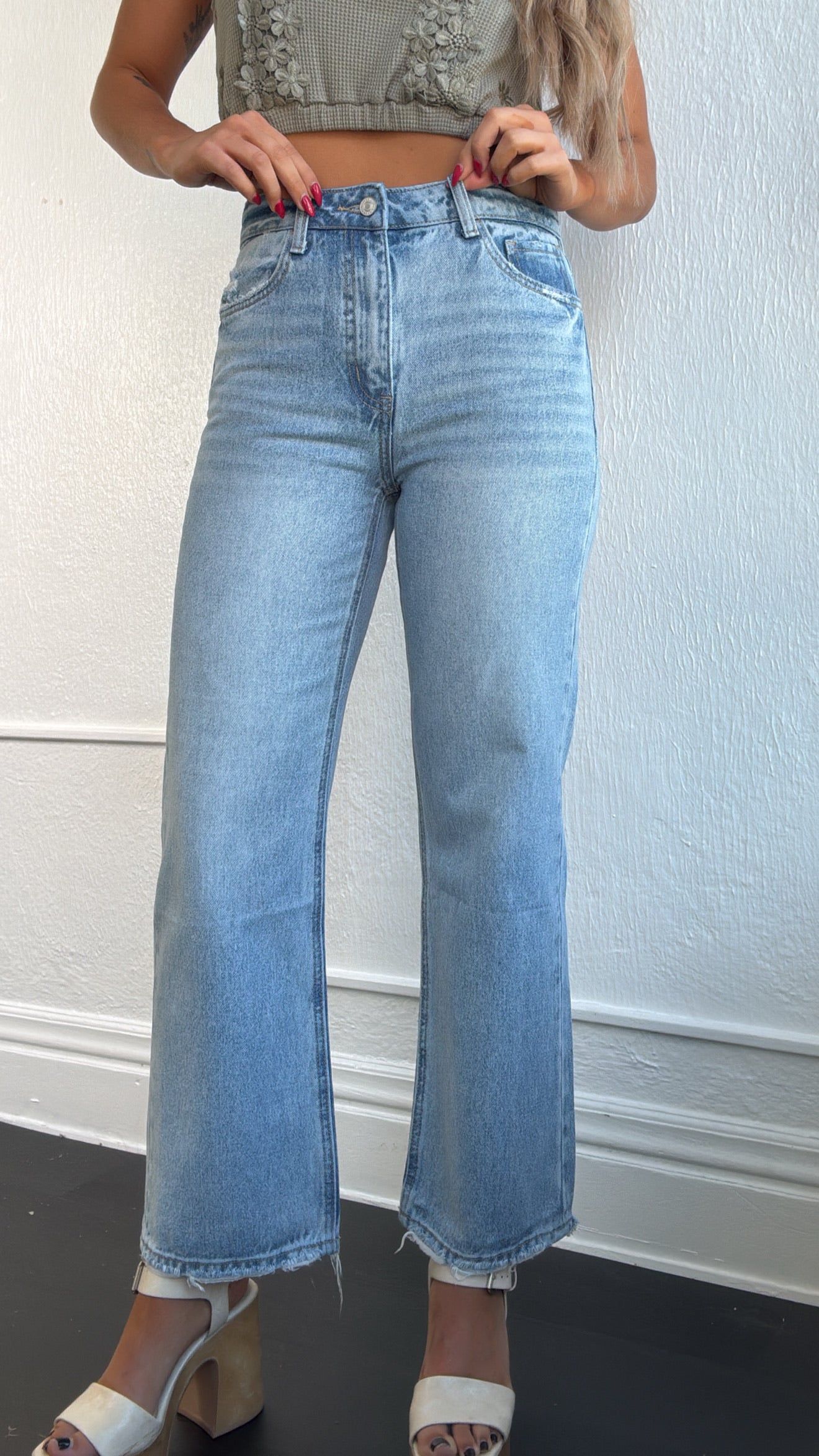 Drew High Rise Wide Leg Denim Jean, VERVET