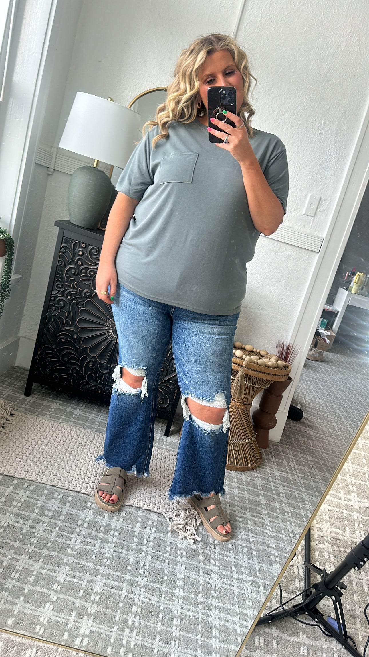 Lenny Basic Pocket Tee, Slate