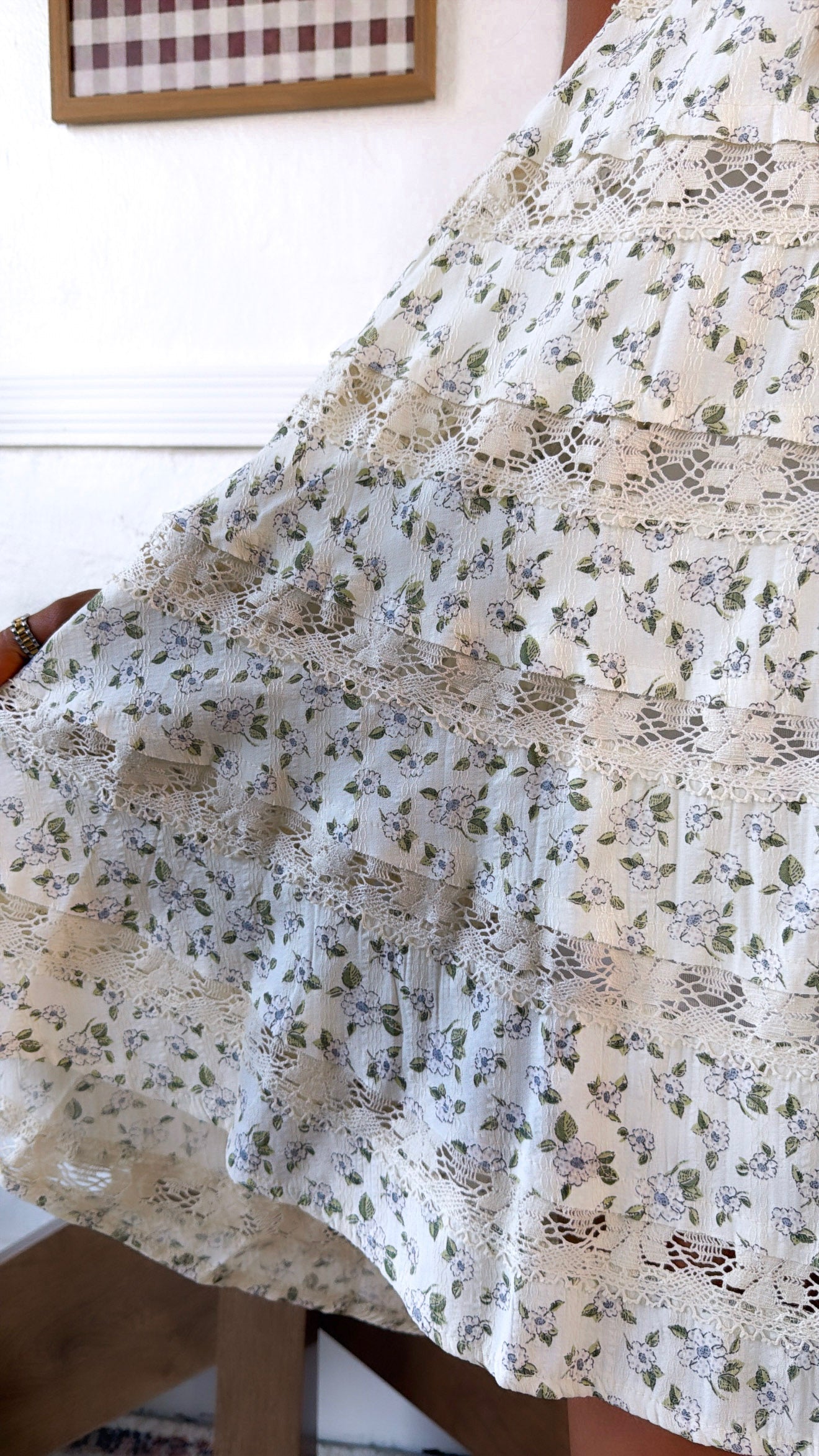 Mae Floral Mini Dress, Natural