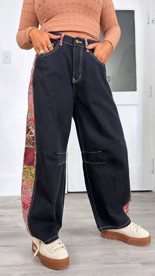 Paisley Grove Barrel Pant, Black