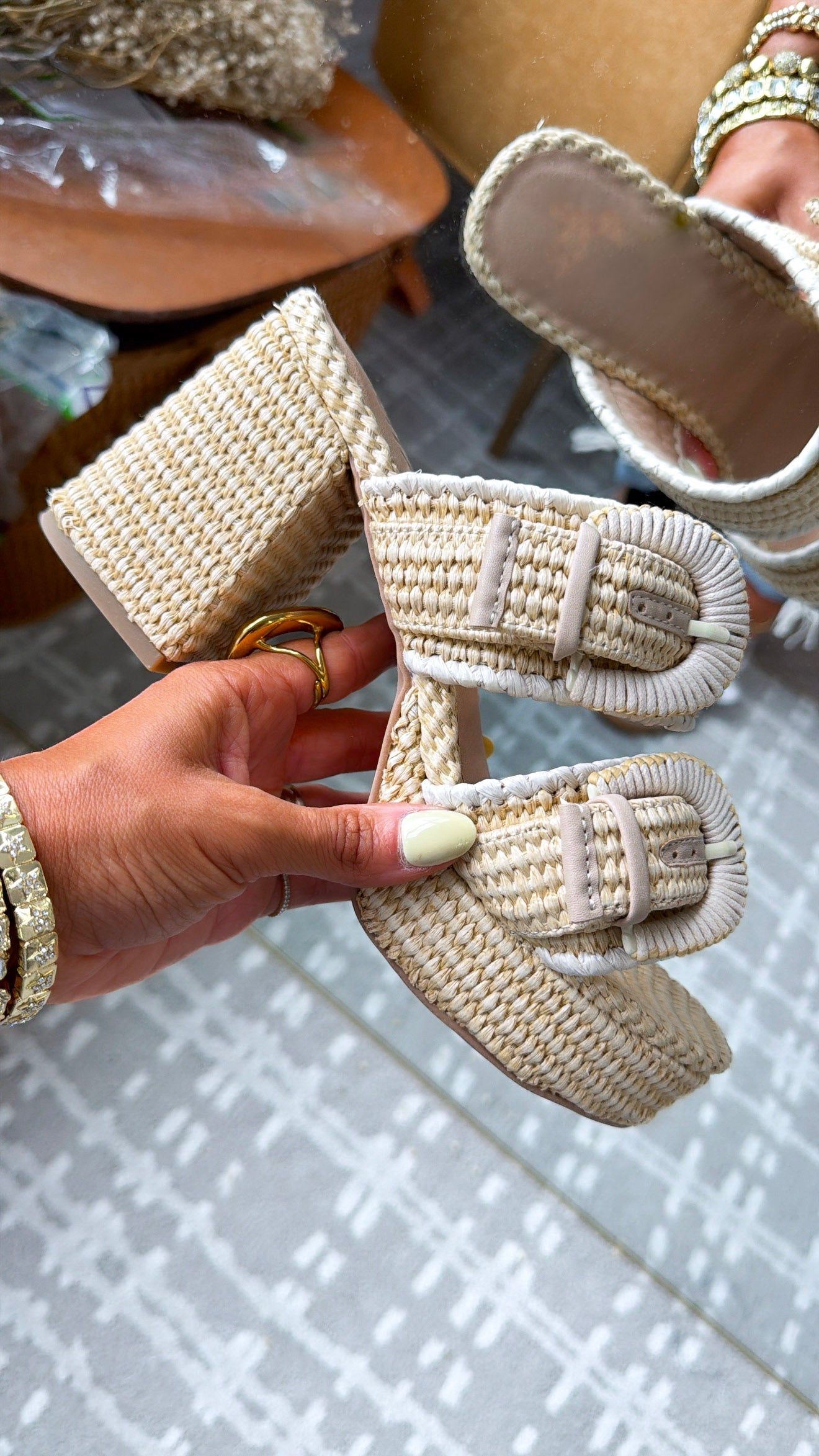 Leanna Heel Sandal, Natural
