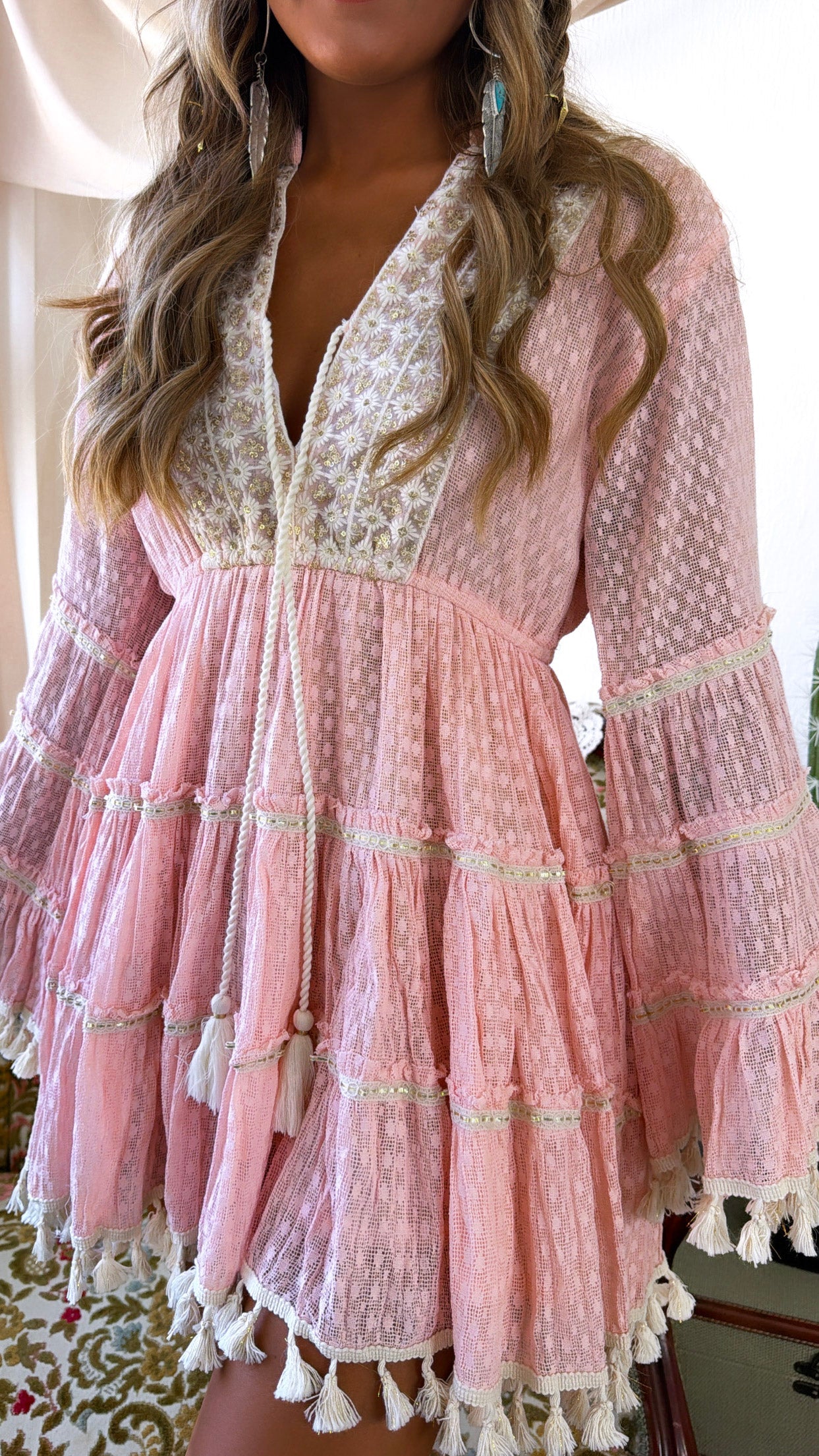 Maple Mist Mini Dress, Pink