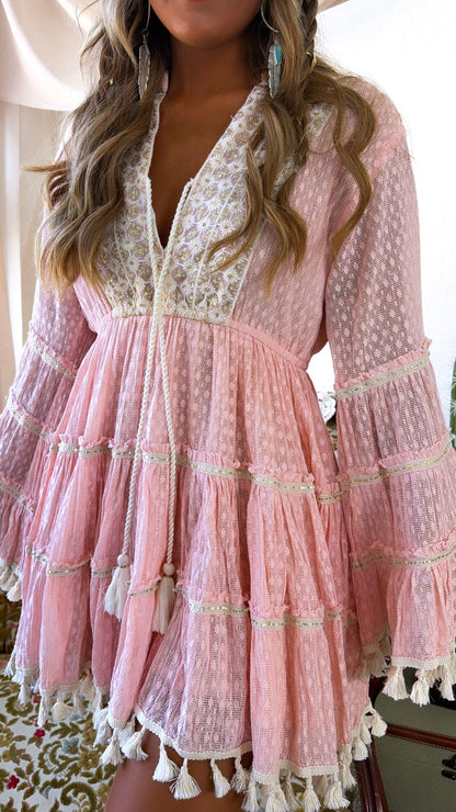 Maple Mist Mini Dress, Pink