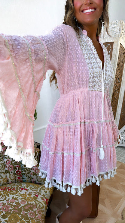 Maple Mist Mini Dress, Pink