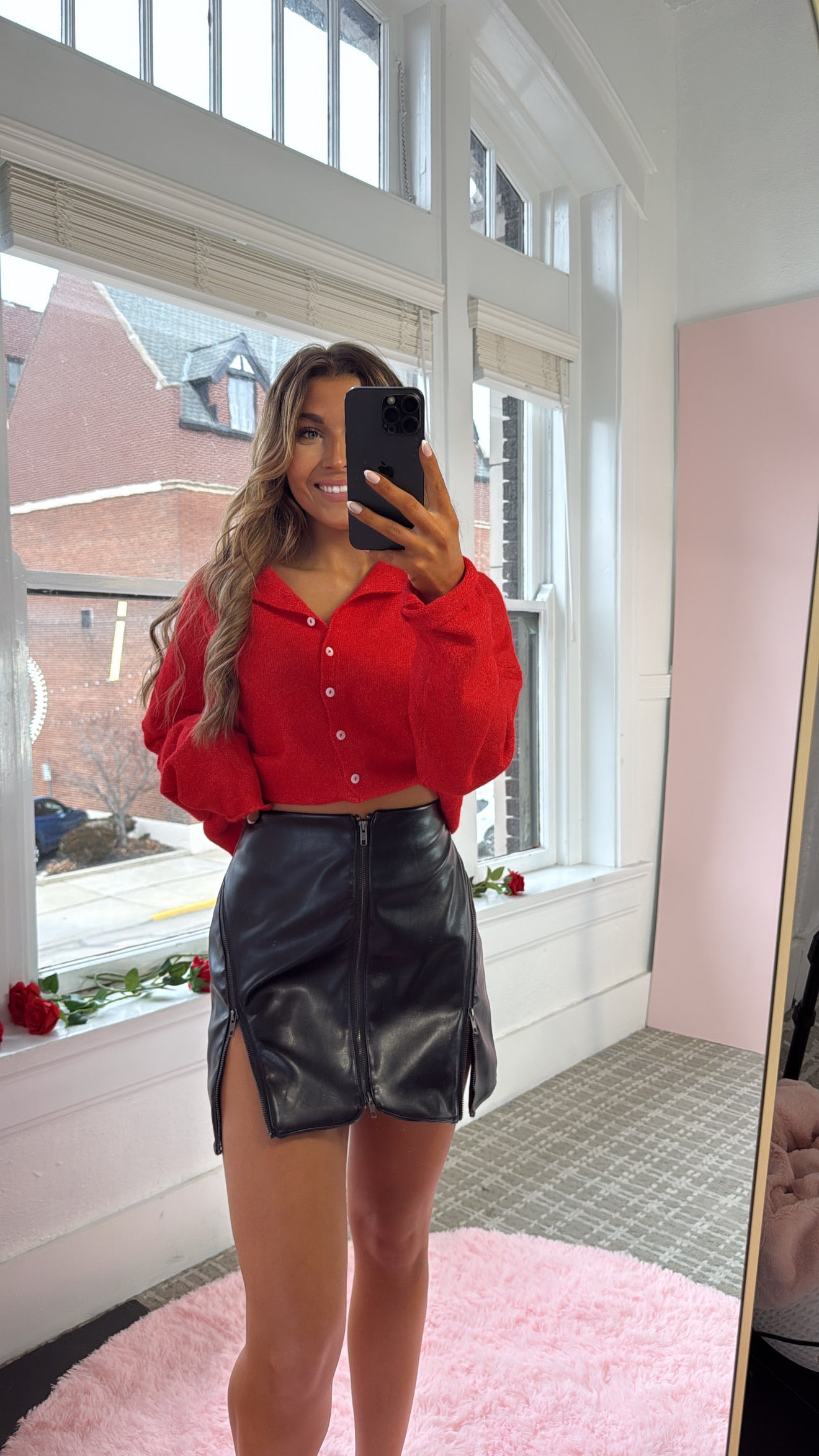 City Sleek Mini Skirt, Black