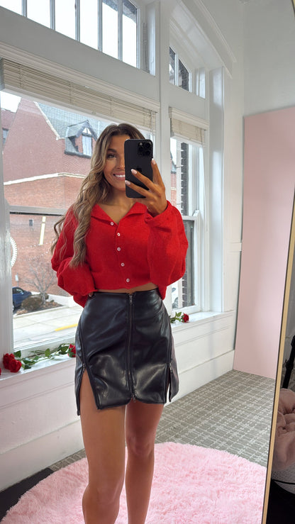City Sleek Mini Skirt, Black