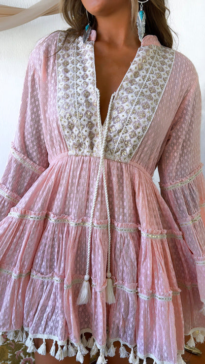 Maple Mist Mini Dress, Pink