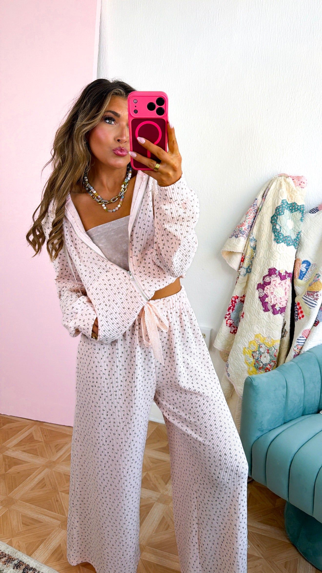 Bayrose Floral Pants, Blush