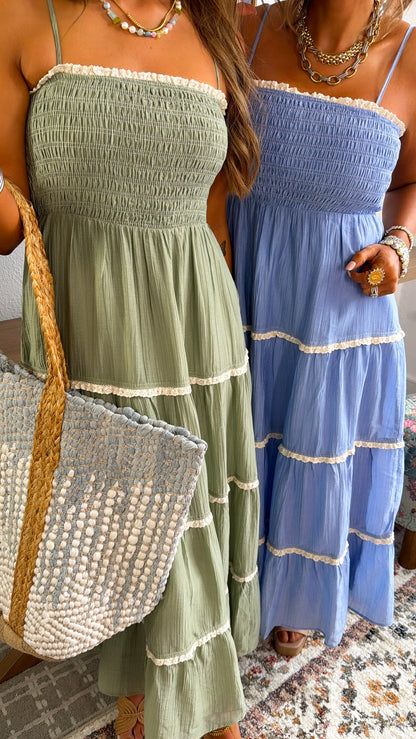 Lily Pad Maxi Dress, Sage Green