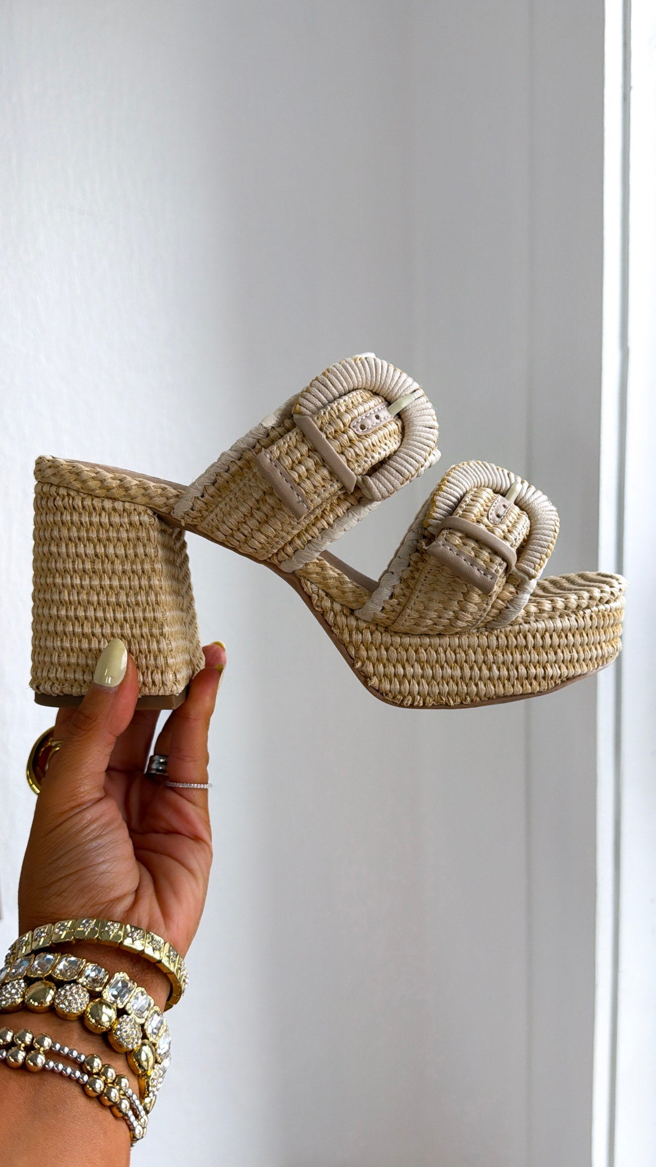 Leanna Heel Sandal, Natural