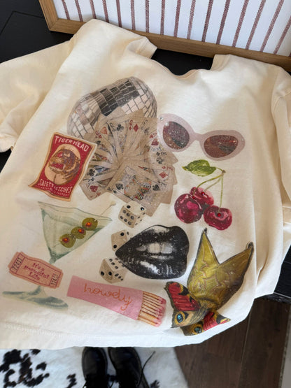 Cool Cowgirl Graphic Tee, Ivory Multi