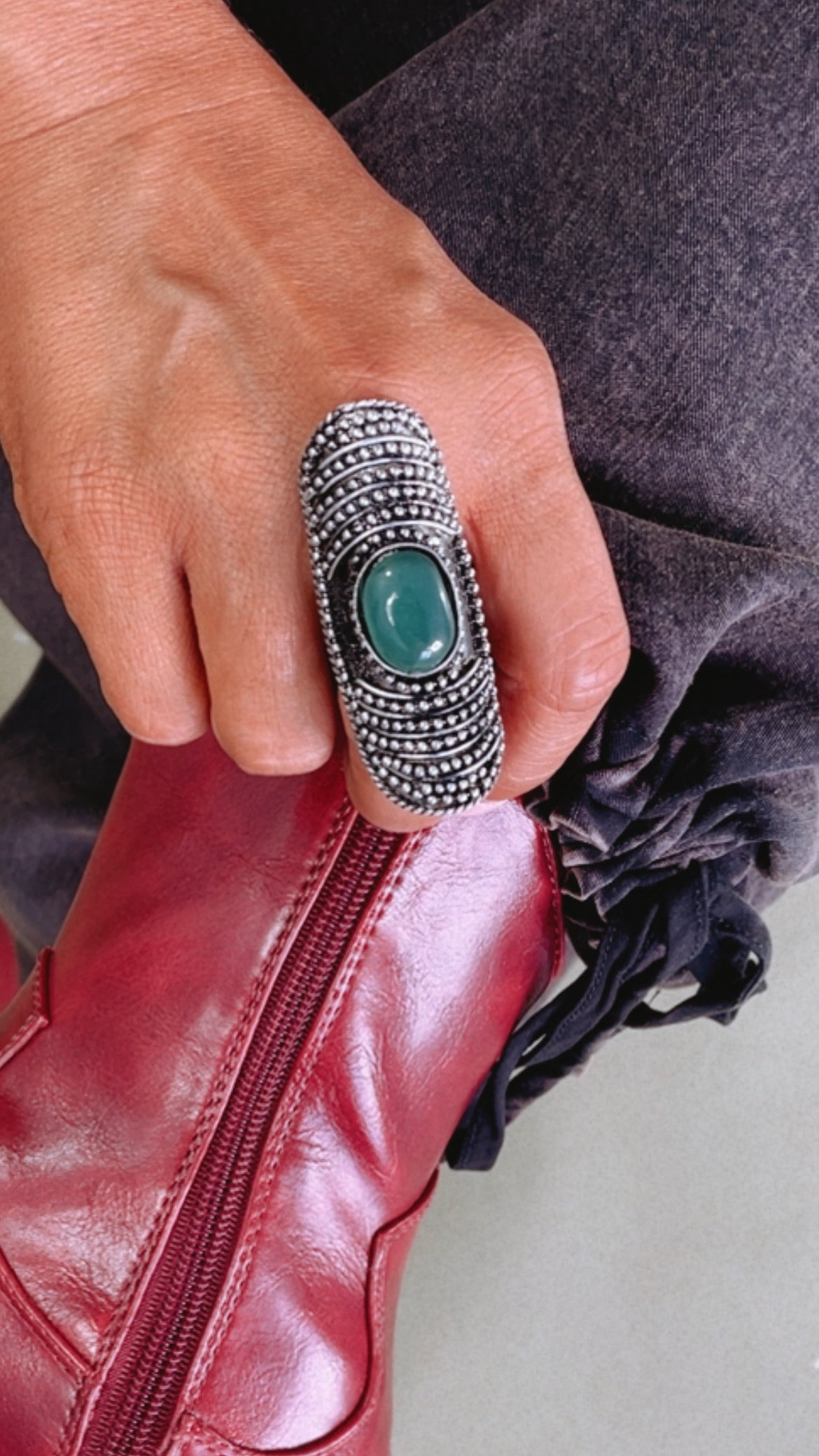 Handcrafted Antique Turquoise Vintage Ring