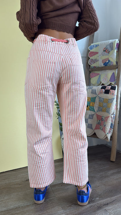 Dune Twill Barrel Pant, Coral Peach