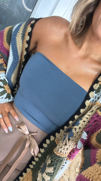 All Essential Tube Top, Retro Blue