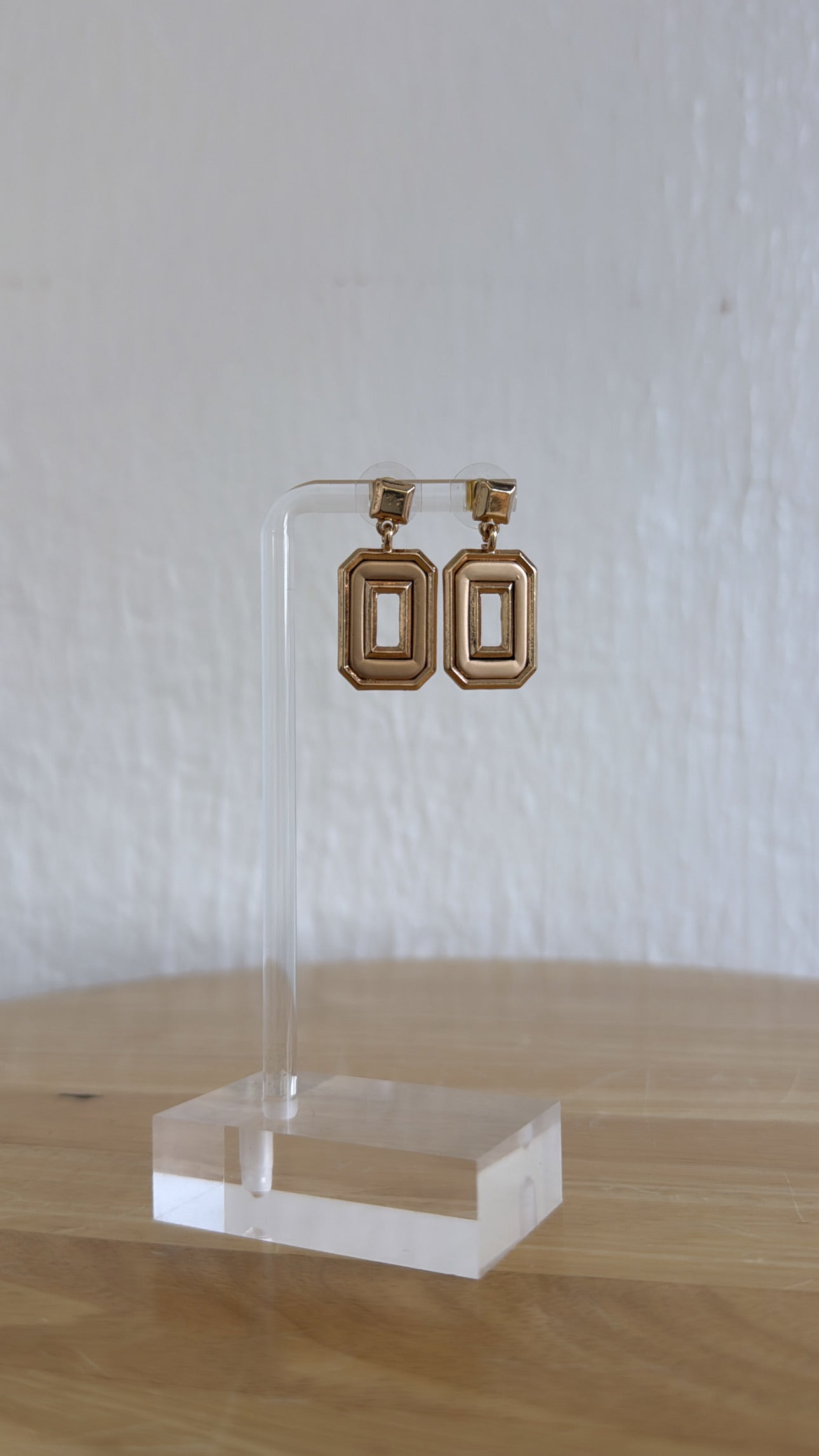 Block O Gold Earring