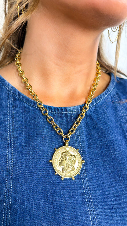 Gold Coin Necklace