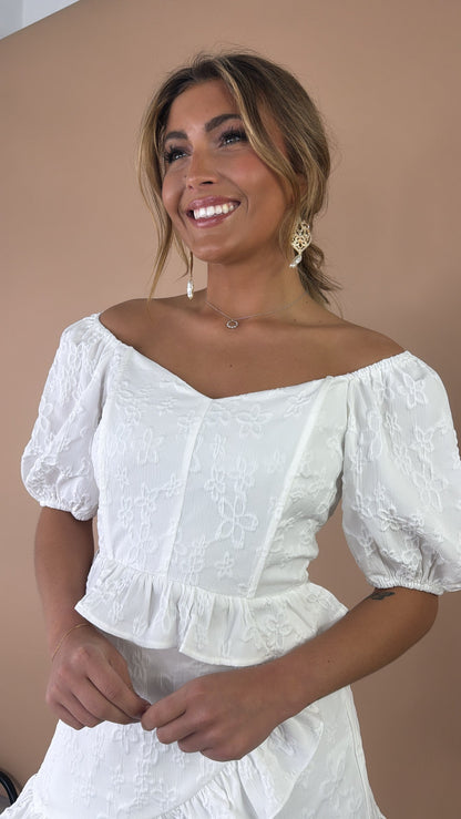 Love Grows Top, White