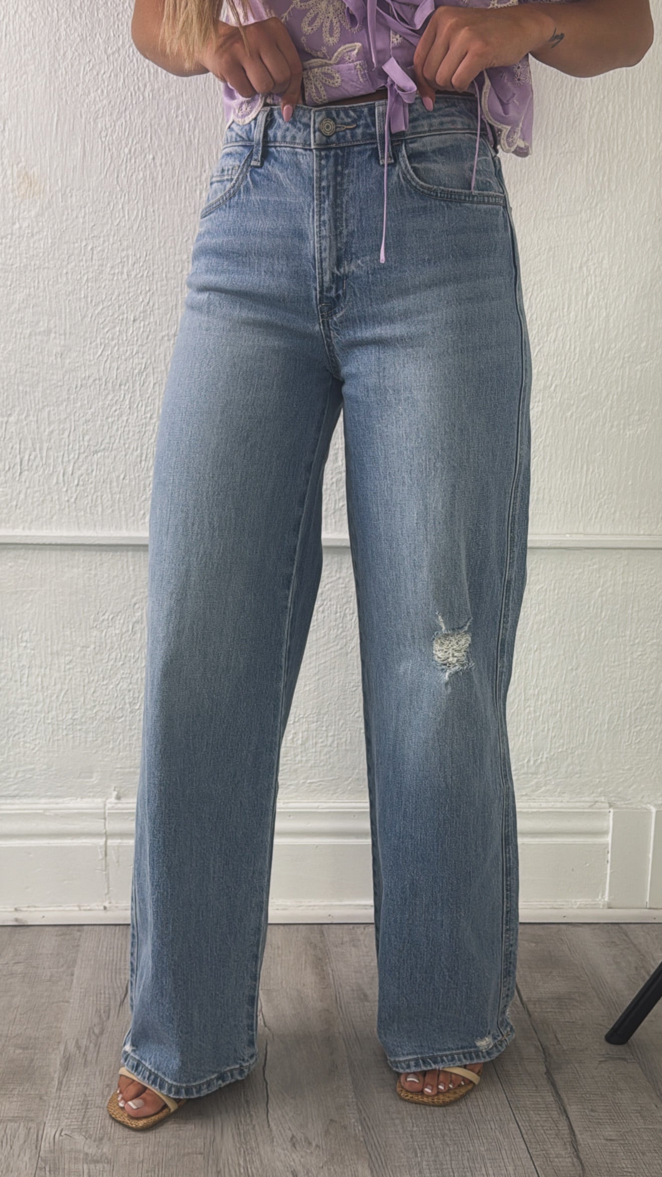 Knix High Rise Wide Leg Jean, VERVET