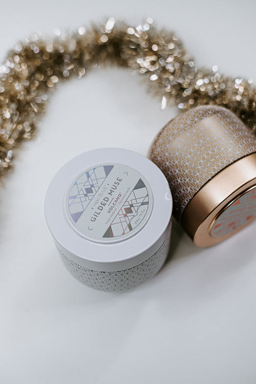 12.5 oz GILDED MUSE TIN, VOL WHITE OPAL