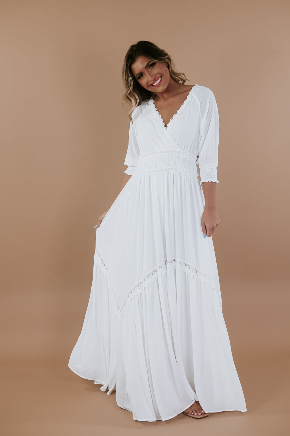 ECB Exclusive: Most Admired Maxi Dress , White