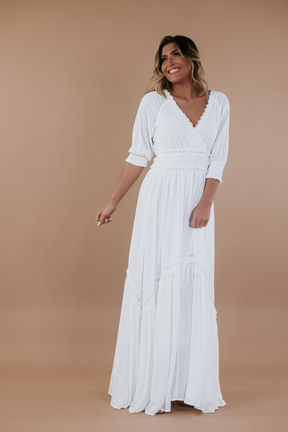 ECB Exclusive: Most Admired Maxi Dress , White