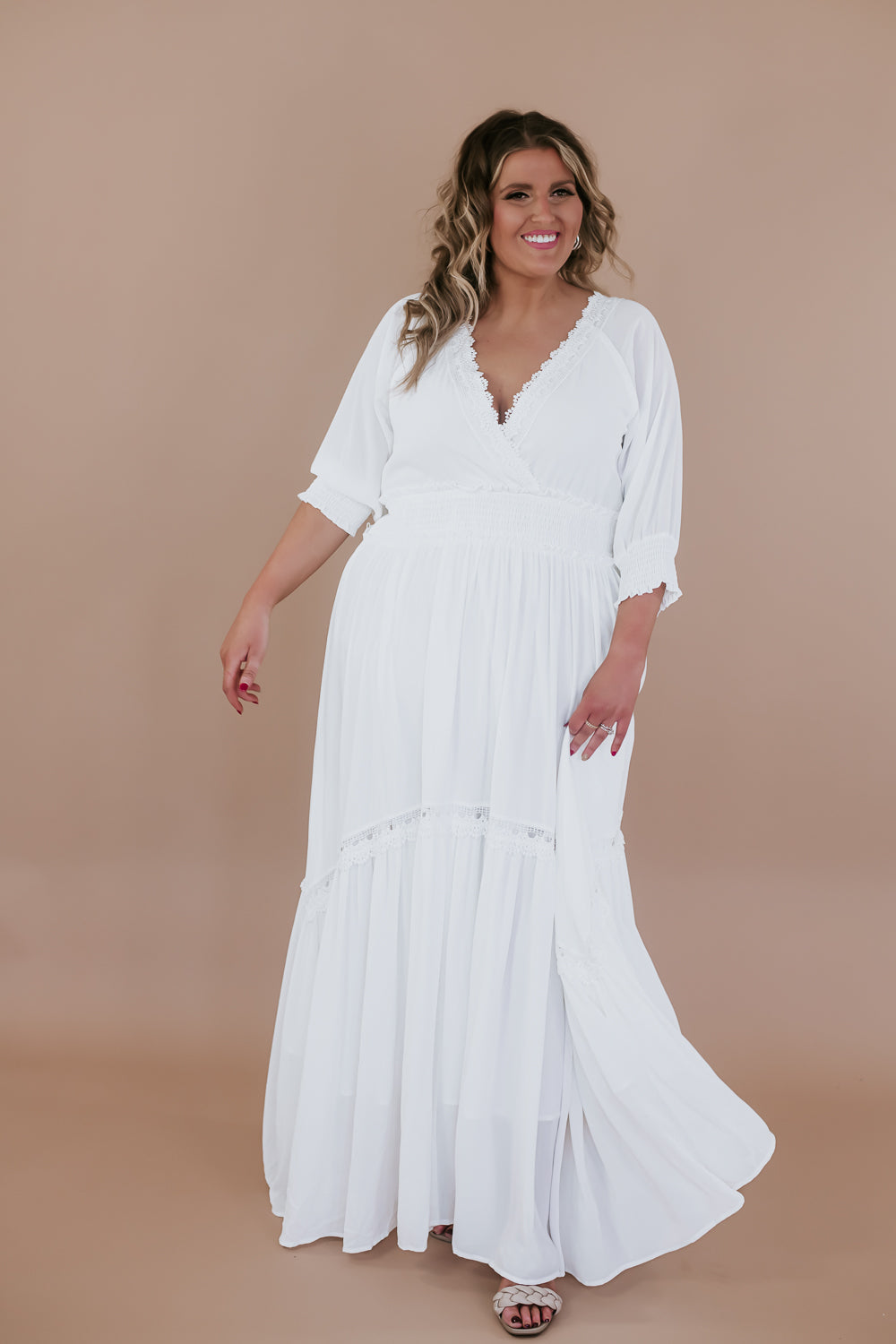 ECB Exclusive: Most Admired Maxi Dress , White