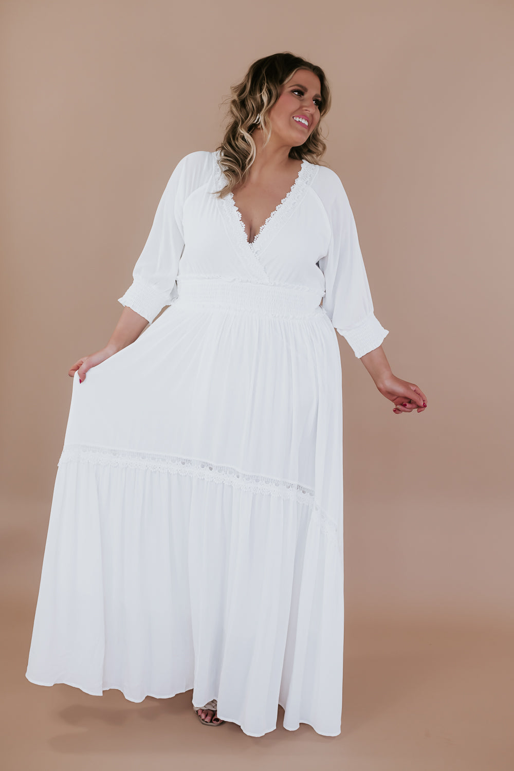 ECB Exclusive: Most Admired Maxi Dress , White