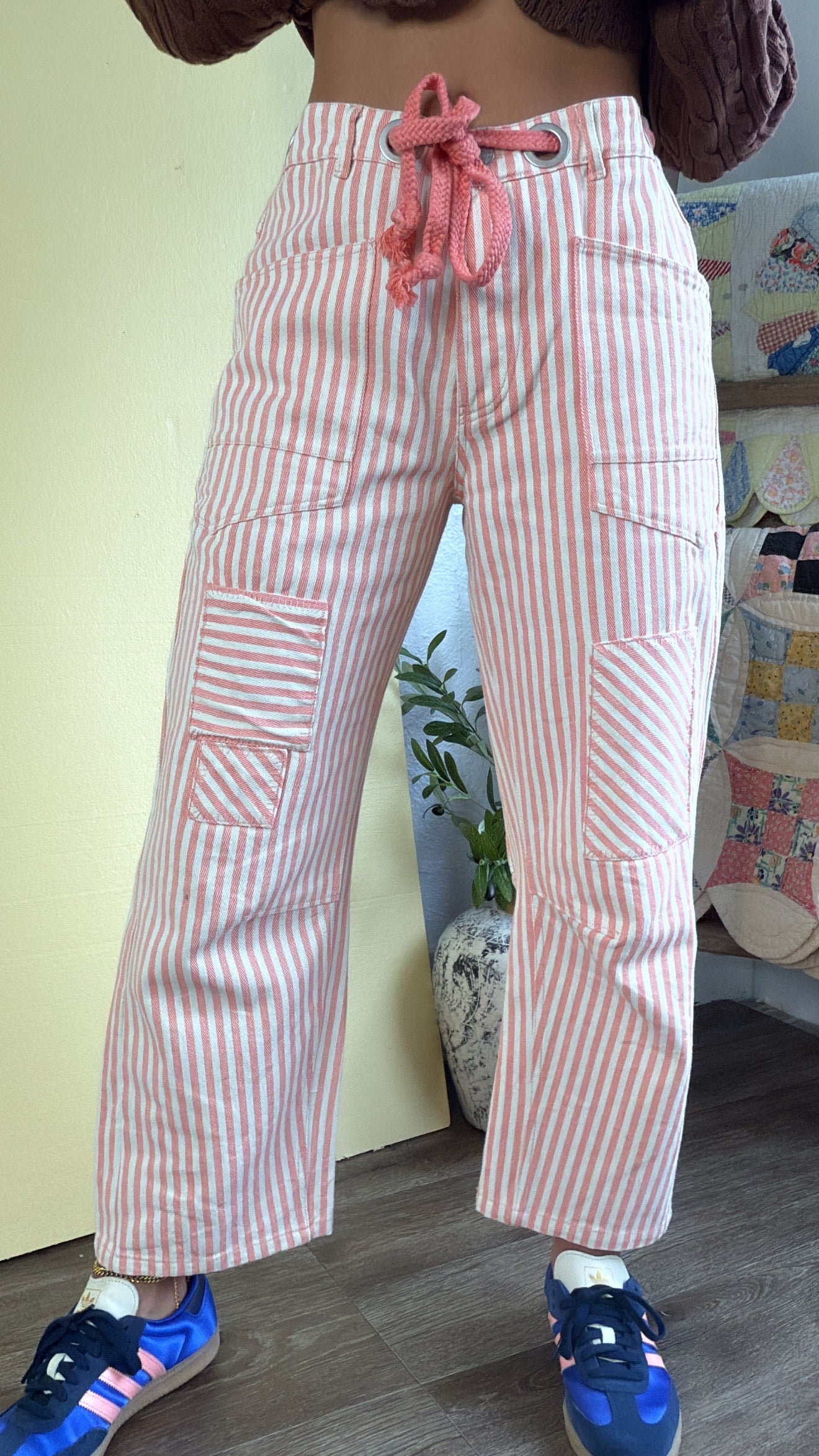 Dune Twill Barrel Pant, Coral Peach