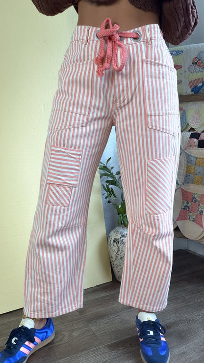 Dune Twill Barrel Pant, Coral Peach