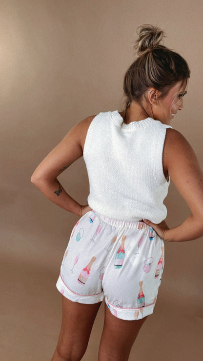Bride Sweater Tank, White