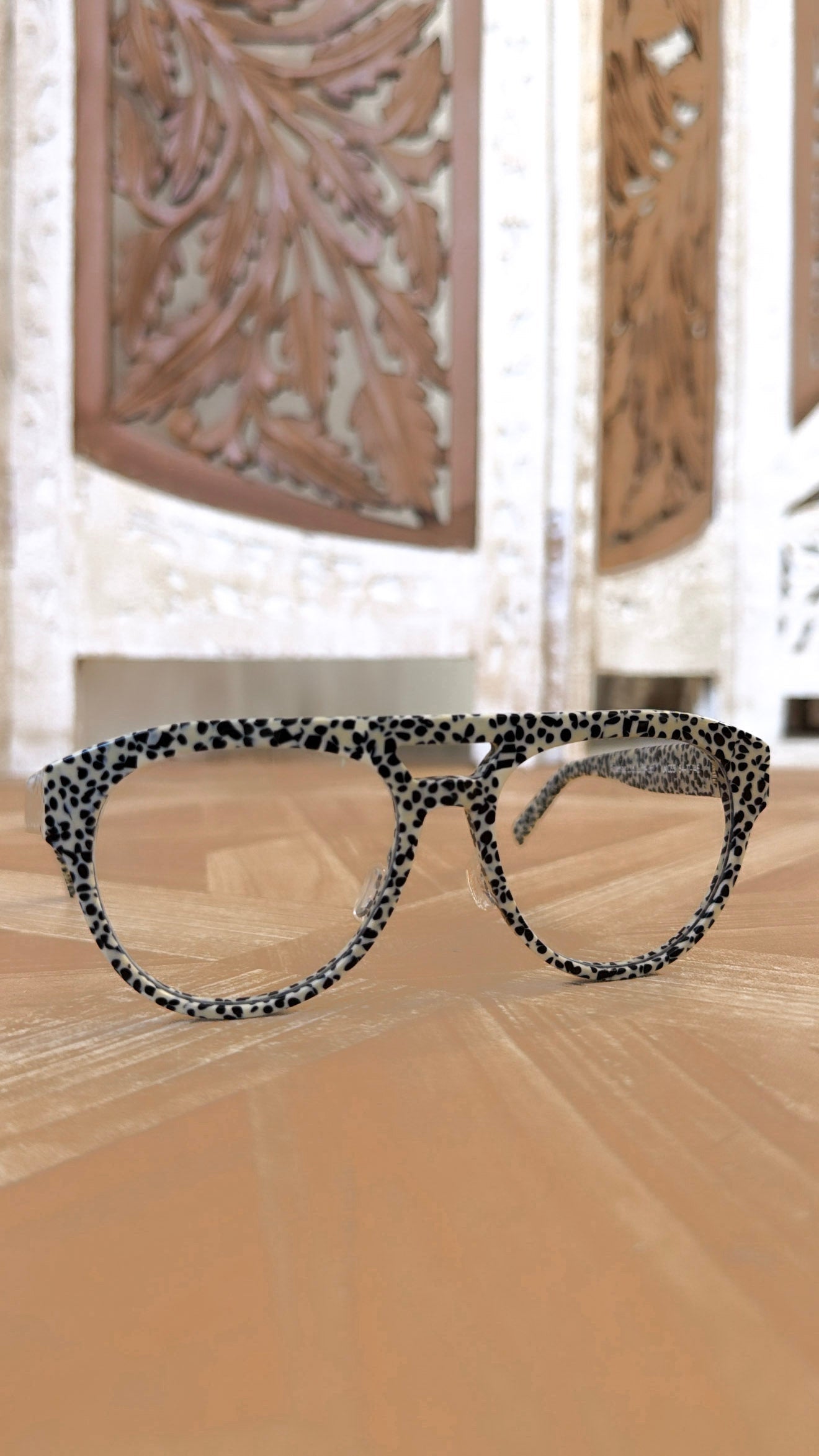 Midnight Confetti Glasses, Blue Light