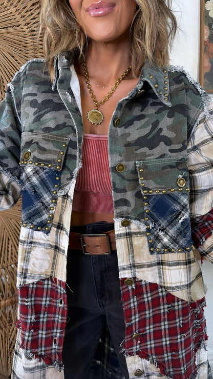 Hidden Aura Shirt Jacket, Camo Multi