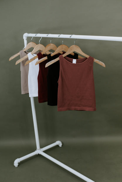 Everyday High Neck Tank, Mahogany