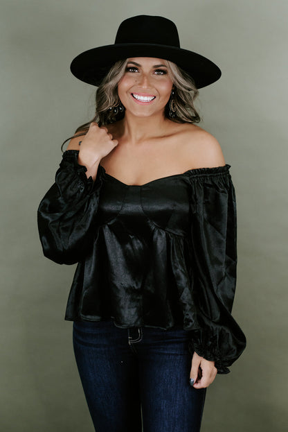 High Fashion Blouse , Black