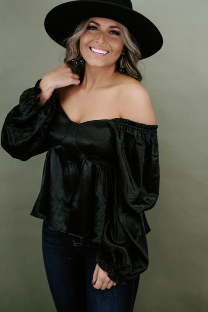 High Fashion Blouse , Black