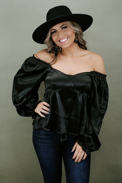 High Fashion Blouse , Black
