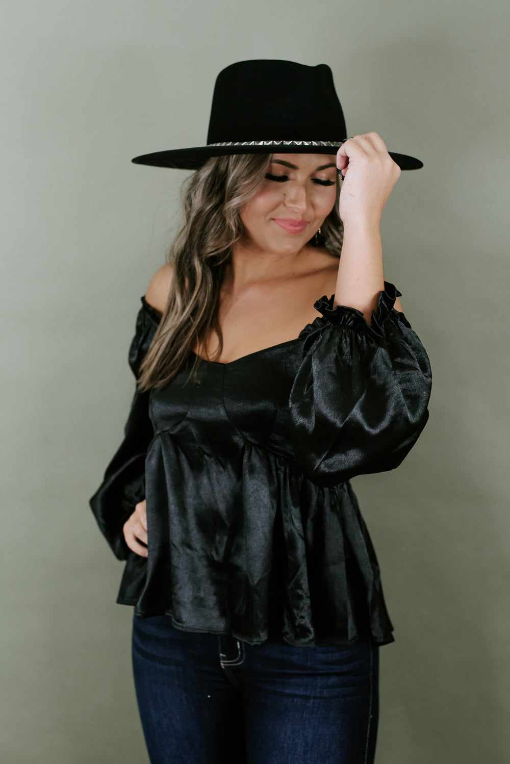 High Fashion Blouse , Black