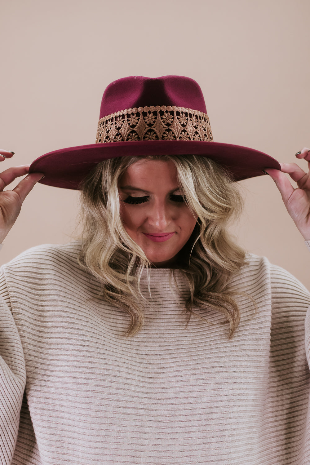 Palmer Rancher Hat, Burgundy