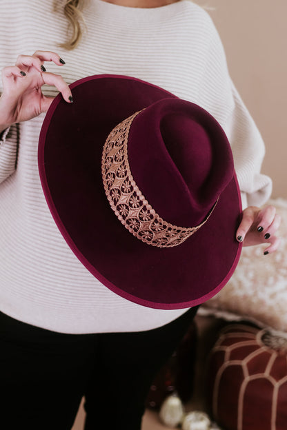 Palmer Rancher Hat, Burgundy