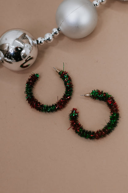 Christmas Tinsel Wreath Hoops, Multi