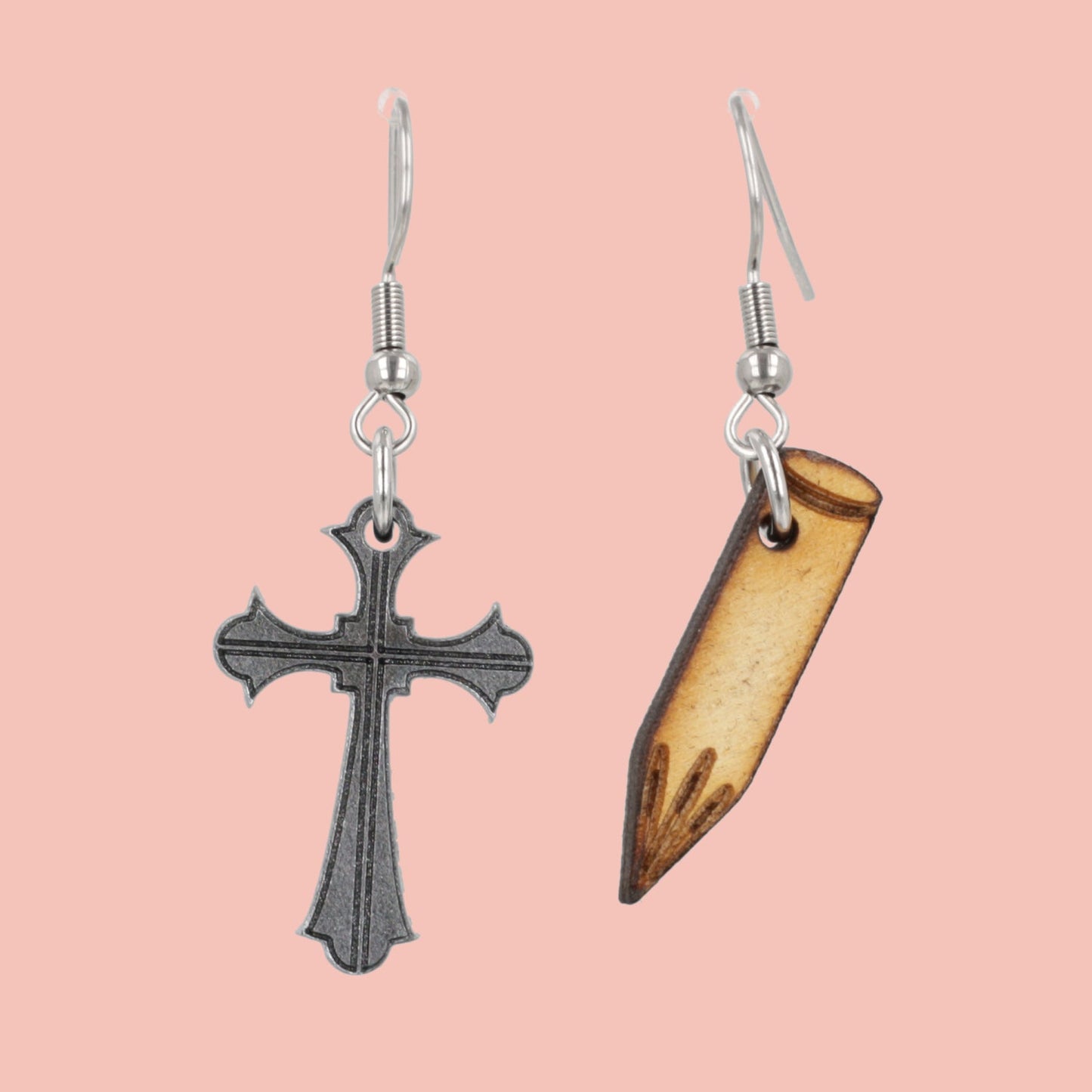 Cross & Stake Earrings
