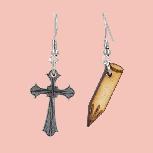 Cross & Stake Earrings