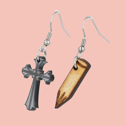 Cross & Stake Earrings