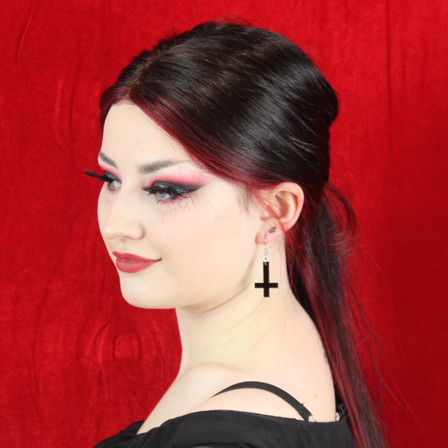 Cross of Saint Peter Earrings