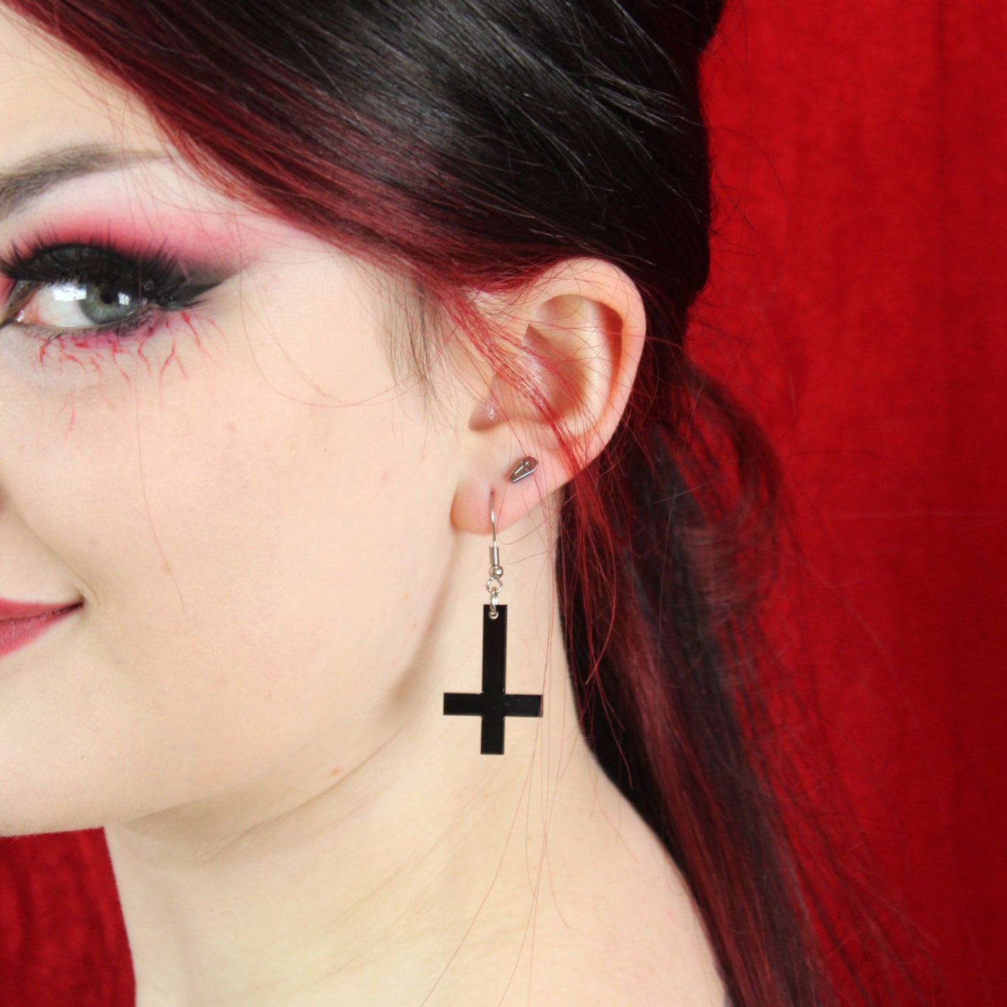 Cross of Saint Peter Earrings
