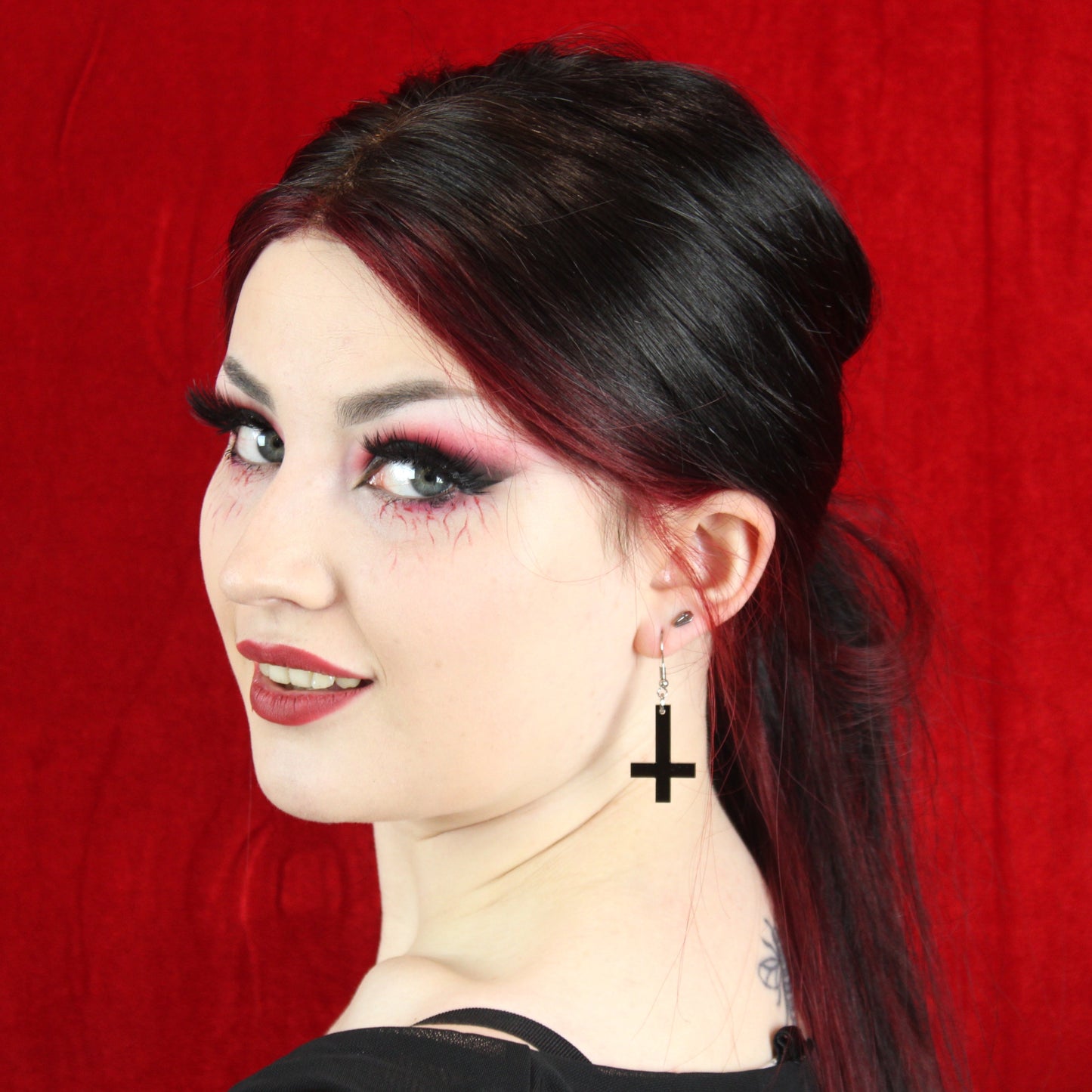 Cross of Saint Peter Earrings