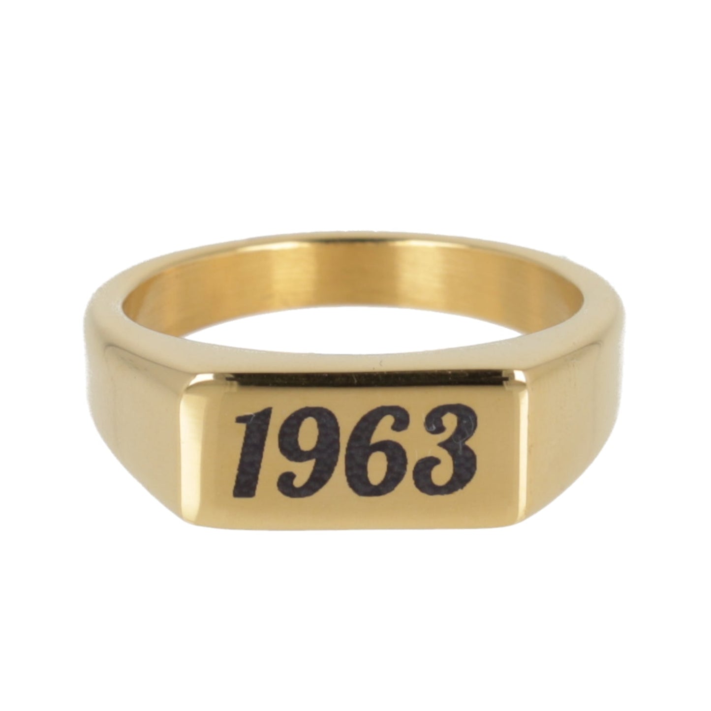 Customisable Birth Year Ring - Gold Plated