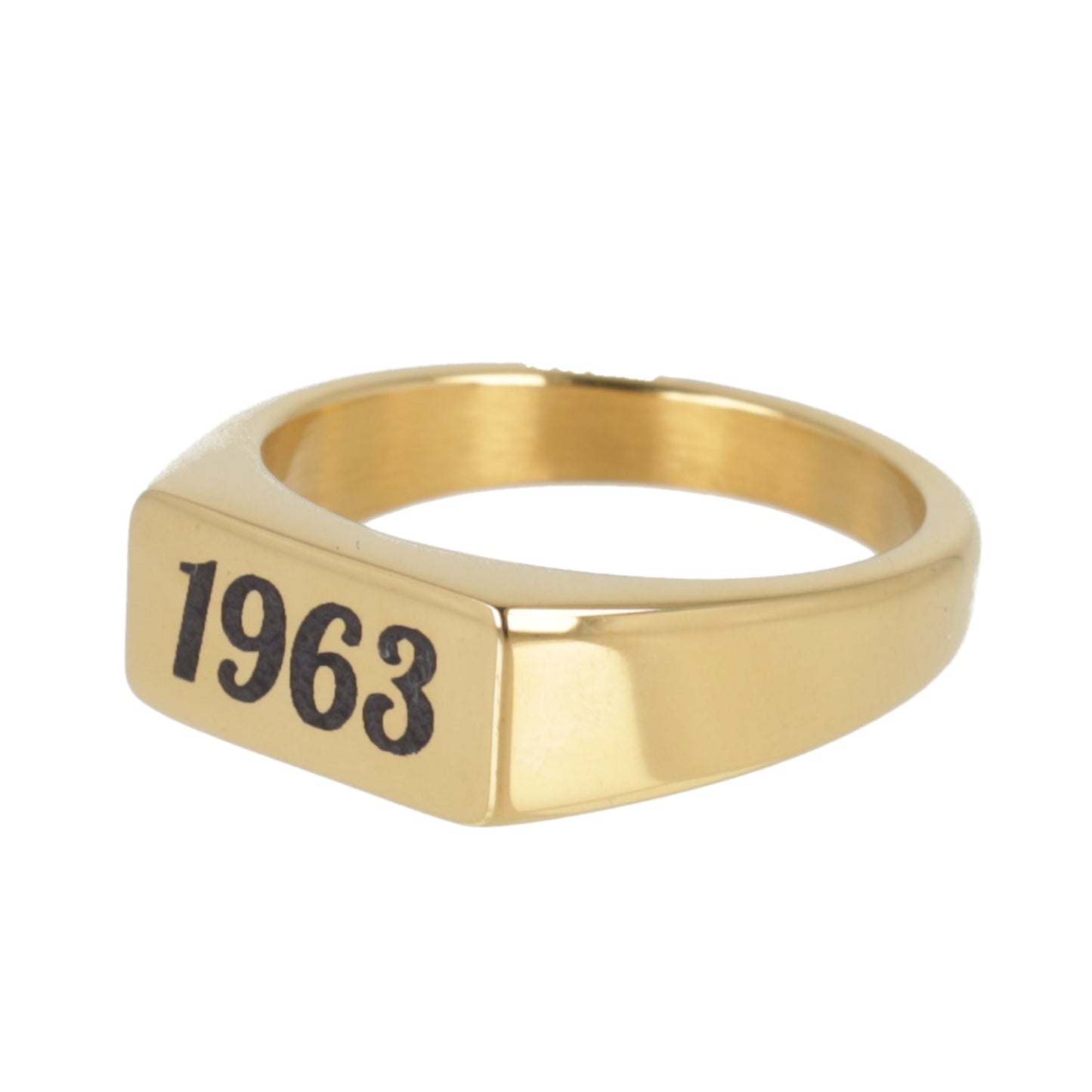 Customisable Birth Year Ring - Gold Plated