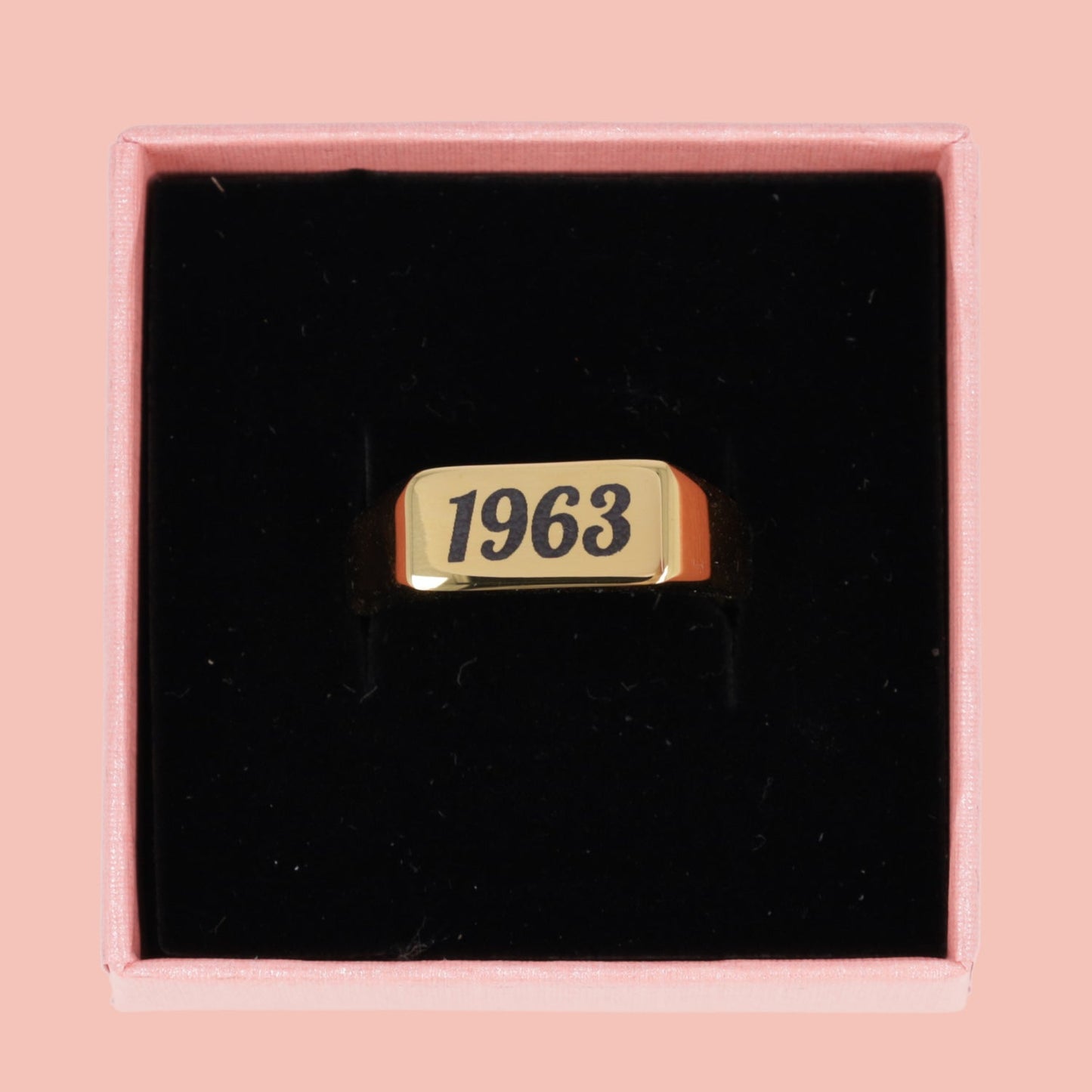 Customisable Birth Year Ring - Gold Plated